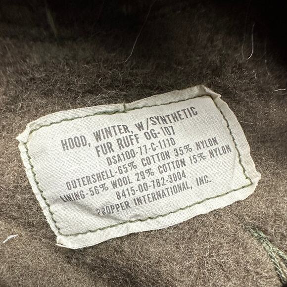 Vintage 70s US Army M-65 Fishtail Parka OG-107 Hood Jacket Small Cold Weather - Picture 3 of 16